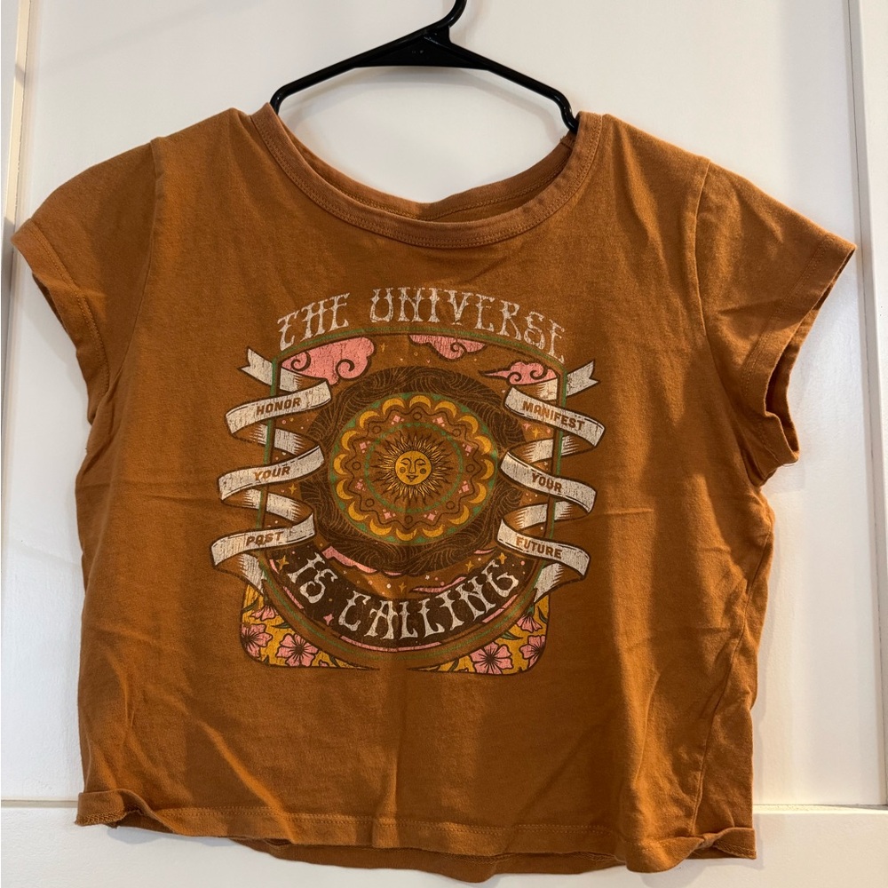 Hollister Cropped Graphic Tee